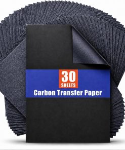 Carbon Paper for Tracing Graphite Transfer-Paper - PSLER 30 Pcs Black Graphite Paper for Tracing Drawing Patterns on Wood Projects Canvas Fabric Artist Lettering Sketch Drawing A4 8.27 X 11.81 Inch